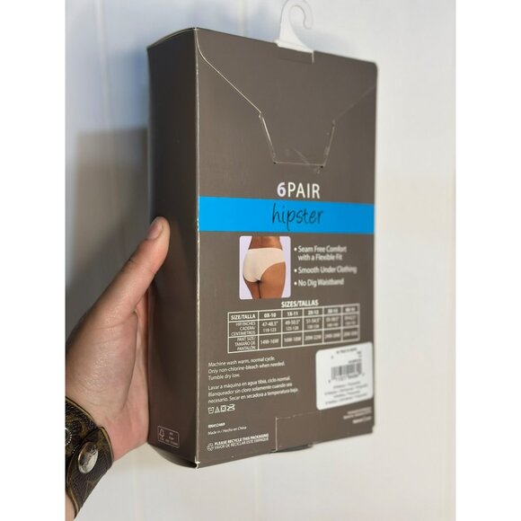 Secret Treasures 6-Pack Seamless Hipster Panties | Plus Size Full Figure 4X/14 - Picture 4 of 4